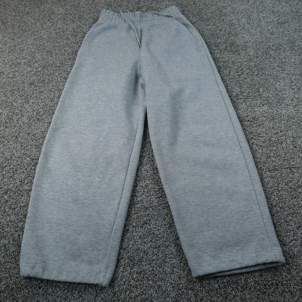 Uniqlo C Sweatpants Mens XS Gray Jogger Wide Leg Barrel Drawstring Pants Gym